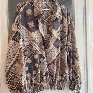 Sleek grey silver blouse